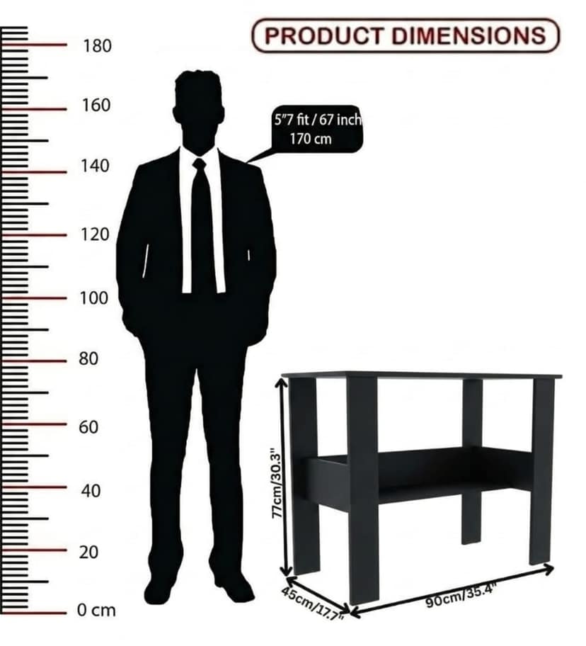 Spydercraft Multipurpose Study Table| DO-It-Yourlself Product| Study Table view 2