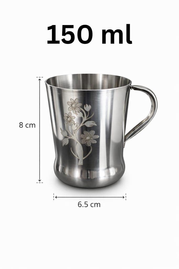 WEKTU Premium Stainless Steel Tea & Coffee Mug Set of 6 view 2