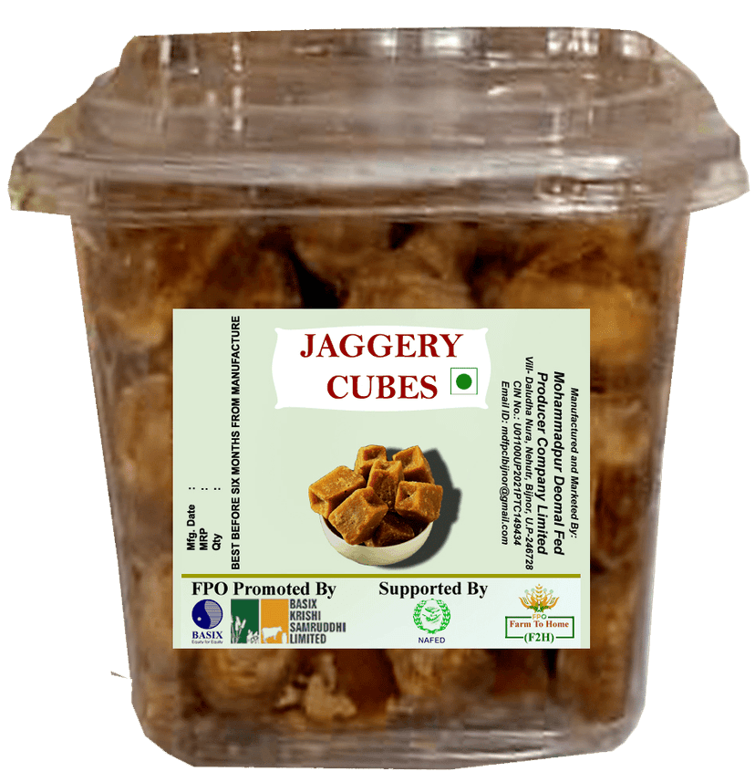Pure Natural Fresh Desi Jaggery| Soft Block| No Sugar Added Gud| Jaggery Cubes| 1kg (pack of 2)