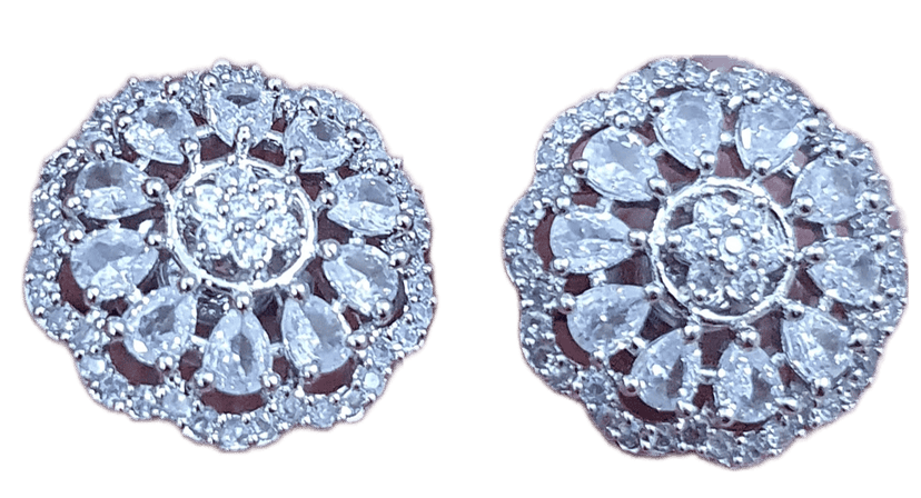 American Diamond Beautiful Studs Earrings view 2