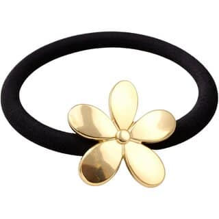 Kimti Hair Tie (Gold, Simple Flower Gold Hair Tie)