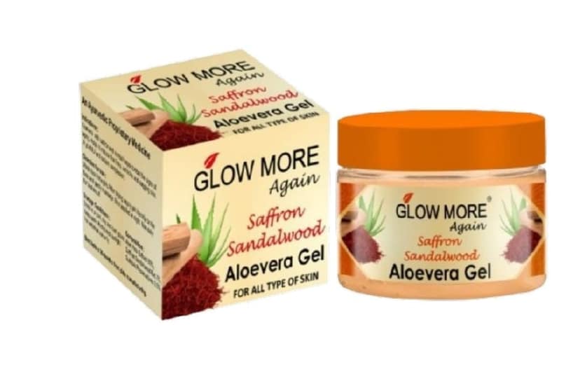 Glow More Again Saffron Aloevera Gel ( Helps hydrate & nourish the skin, Gently treats acne, Helps improve overall skin radiance & glow.)