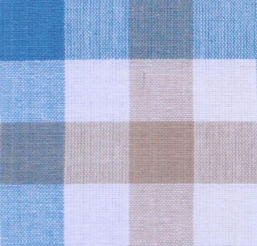 AIRWILL 100% Cotton Checkered Pattern 6 Seater Rectangle Table Cover Sized, 56x71 inches (Blue,Grey, Pack of 1) view 2