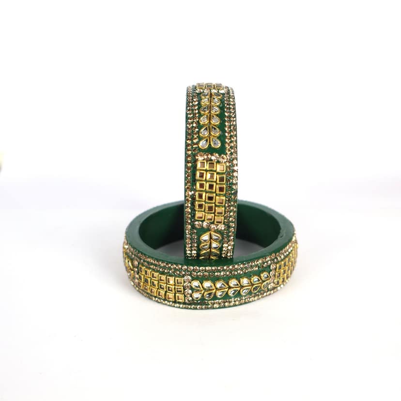Lac Kada for women & girls (Pair of 2) Green view 2
