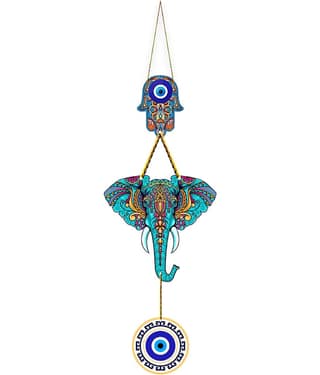Positive Vibe Lifestyle Wood Evil Eye Wall Sculpture Multi - Pack of 1
