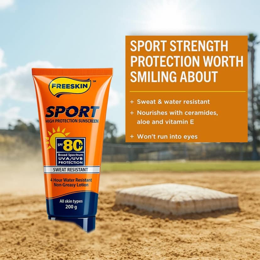 Sunscreen SPF 80+ PA+++ Sport 200g | High Protection Broad Spectrum Sunscreen view 2