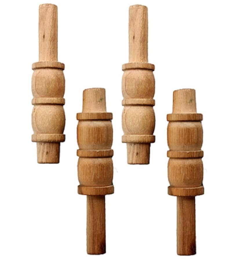 GLS Super Solider Deco Painted Heavy Cricket Wooden Set (Pack of 6 PCS)(Color - RED/White) view 2
