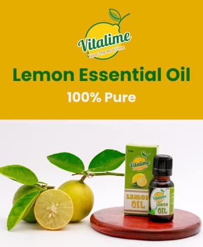Vitalime Lemon Oil - Pure Essential Oil for Aromatherapy & Skincare (15ml) view 2