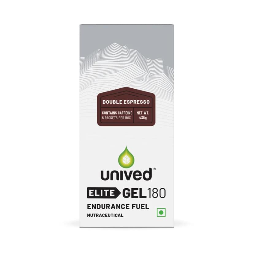 Unived Elite Gel 180 for Quick Energy, Stamina & Recovery Double Espresso