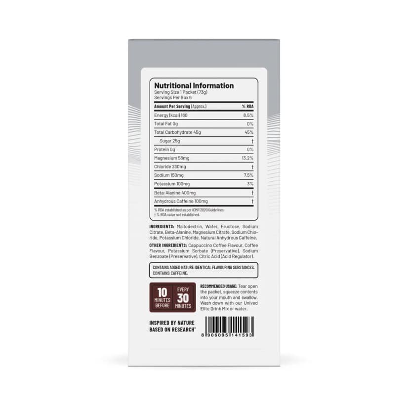 Unived Elite Gel 180 for Quick Energy, Stamina & Recovery Double Espresso view 2