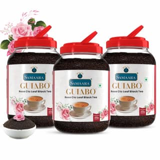 Jivvij Samaara Rose Black Tea | Flavoured CTC Assam Black Leaf Tea | Gulab Chai Patti Powder | Gulabo Jar