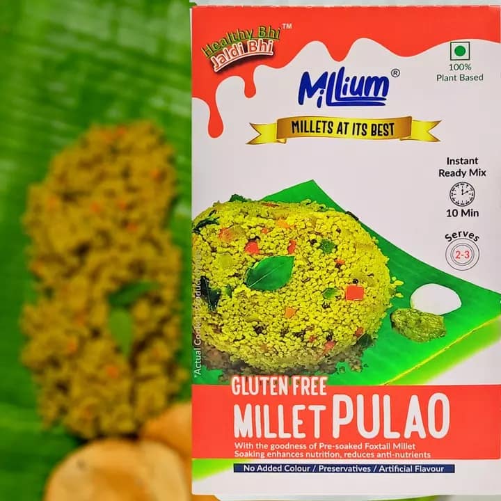Millium Millet Pulao with Soaked and Solar Dried Foxtail Millet with Carrot Beans and Spices 600g