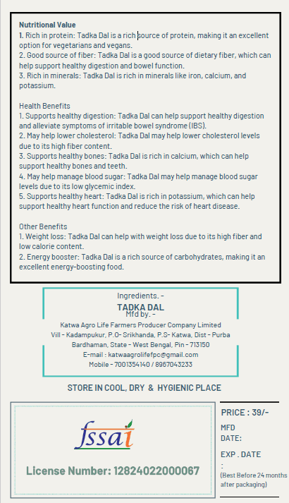 Black Pepper-300gm, Panch Phoron-200gm, Tadka Dal-500gm Combo pack view 2