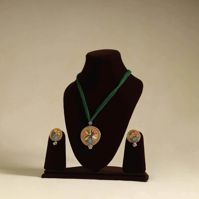 Multicolor - Handmade GS Jute Fabart Necklace Set 12