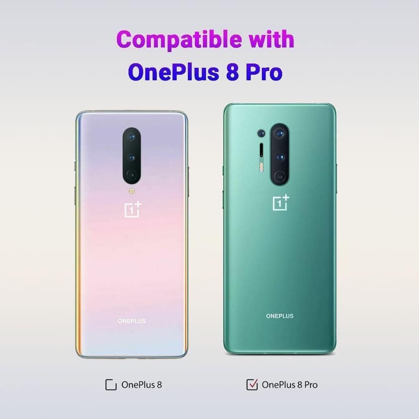 LIRAMARK Liquid Silicone Soft Back Cover Case for OnePlus 8 Pro / 1+8 Pro view 2