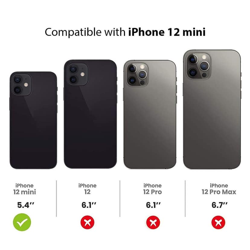 LIRAMARK Magnetic Protective Clear Case Compatible with Magsafe for Apple iPhone 12 Mini (‎Transparent) view 2