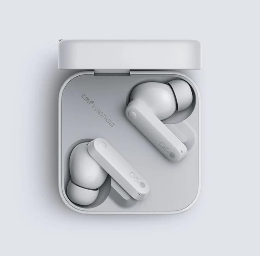Wireless Bluetooth Earbuds with ANC, Deep Bass, Mic & Charging Case (White) view 2