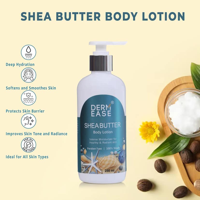 Dermease Shea Butter Body Lotion for Soft & Hydrated Skin