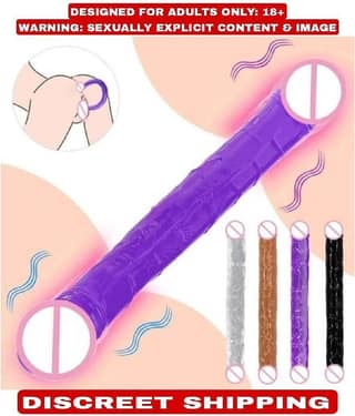 NAUGHTY TOYS Jelly Double dong Double-Ended Penetration Dildo Strap On Dual Realistic Sex Toys For Lesbean