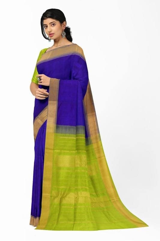 APCO Handloom - Women's Venkatagiri SICO Cotton Blend Handloom Saree, Purple 07 view 2
