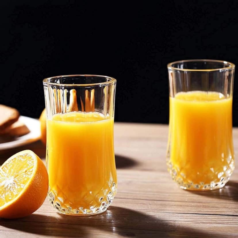 Premium Crystal Juice and Water Glasses | 240 ML | Long Elegant Drinking Tumbler | Stylish Round Highball Glass for Cocktails, Mocktail | view 2
