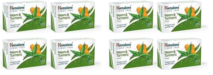 Himalaya Herbals Neem and Turmeric Soap, 125gm (Pack of 8) with Value Pack Save Rs.20 Himalaya Herbals Neem and Turmeric Soap, 125gm (Pack of 8) with Value Pack Save Rs.20 - 125 g (Pack of 8) view 2
