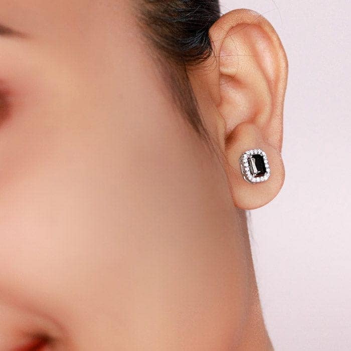Silver Night Aura Studs view 2