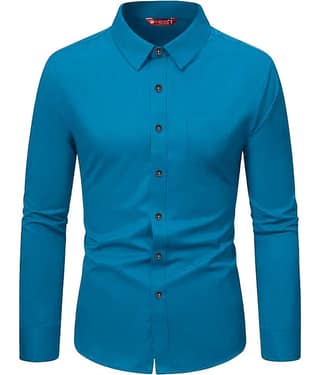 Yugnik Cotton Blend Slim Fit Full Sleeves Men's Formal Shirt - Mint Green ( Pack of 1 )