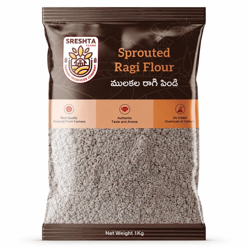 Sreshta Farms Sprouted Ragi Flour - 1kg
