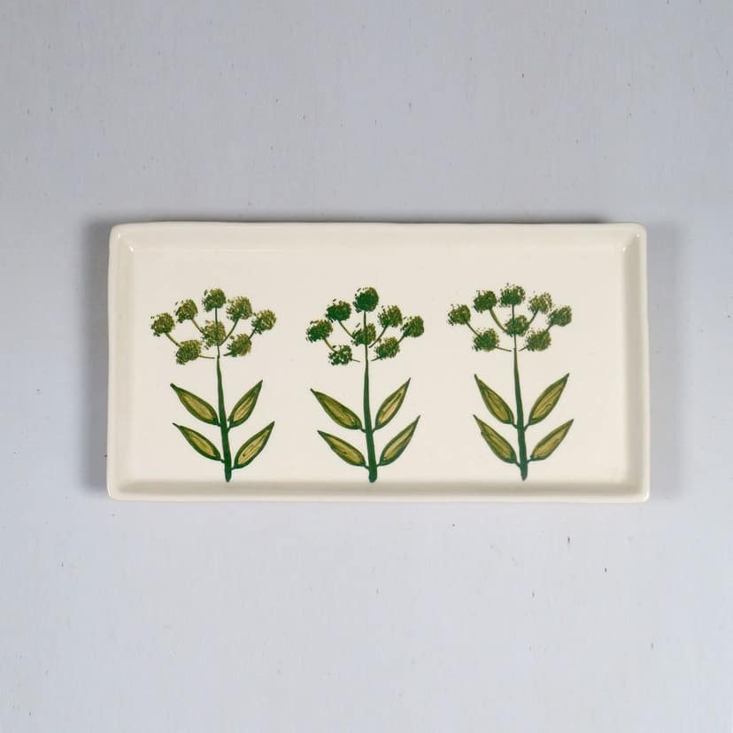 OONA FCLL HANDMADE CERAMIC RECT PLATTER 30 CM