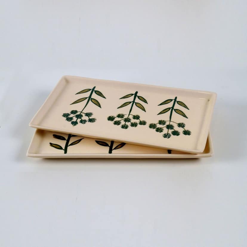 OONA FCLL HANDMADE CERAMIC RECT PLATTER 30 CM view 2