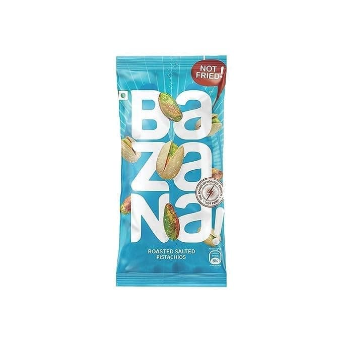 Bazana Roasted Salted Pistachios | Nutritious Vegan Snack | Heart-Healthy with Antioxidants | Keto-Friendly | Small Packs 17g (Pack of 15) view 2