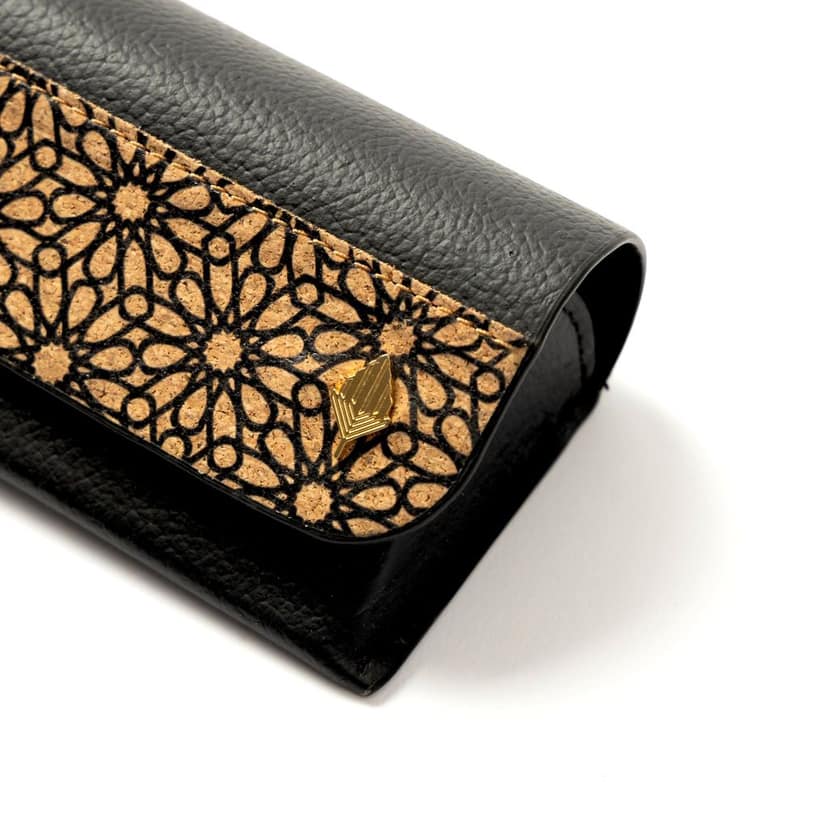 Handcrafted, Vegan Leather Eyewear Case - Black view 2