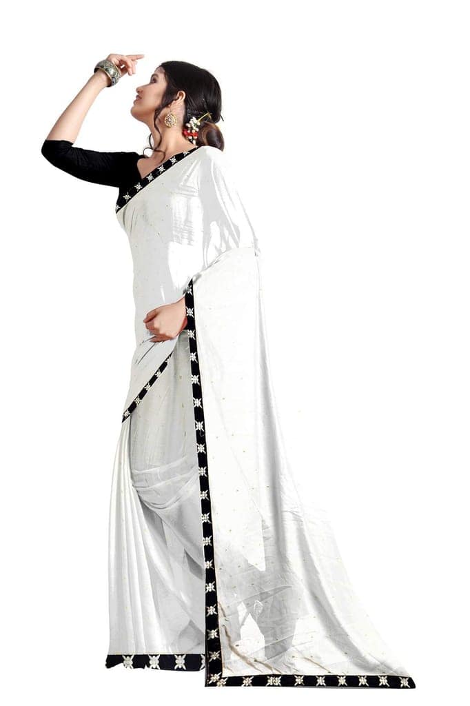 Florence georgette with blouse piece Saree view 2