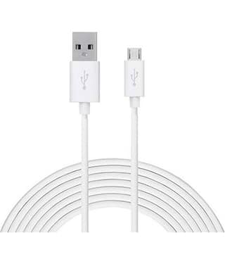 THRIFTKART - 1M Long Micro USB Fast Charging USB Cable | Micro USB Data Cable | Quick Fast Charging Cable | Charger Sync Cable | High Speed Transfer Android Smartphones V8 Cable (3.4 Amp, 1m,) (White)
