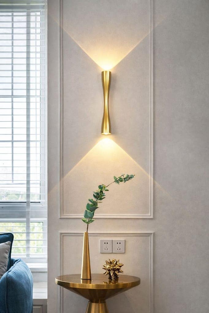 SPARKWORLD Head Up and Down Wall Lamp, Creative Small Waist Design Wall Light | Colour: Yellow view 2