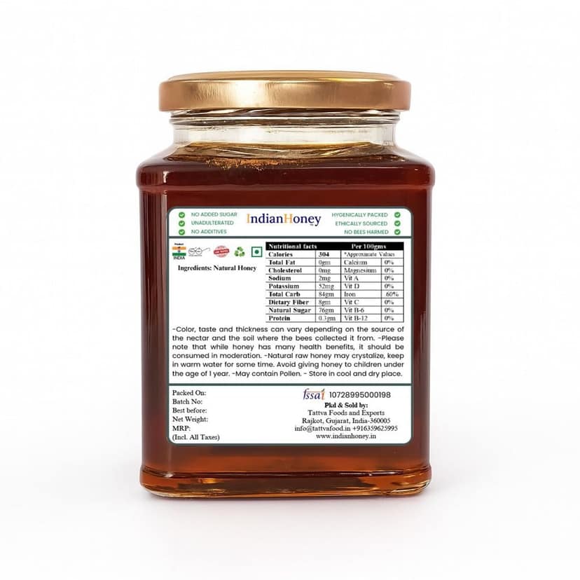 IndianHoney A Unique Blend Of Nectar Multi Flora Natural Honey For A Rich, Balanced Flavour view 2