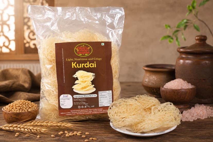 Traditional Crispy Kurdai Papad for Snacks and Everyday Enjoyment