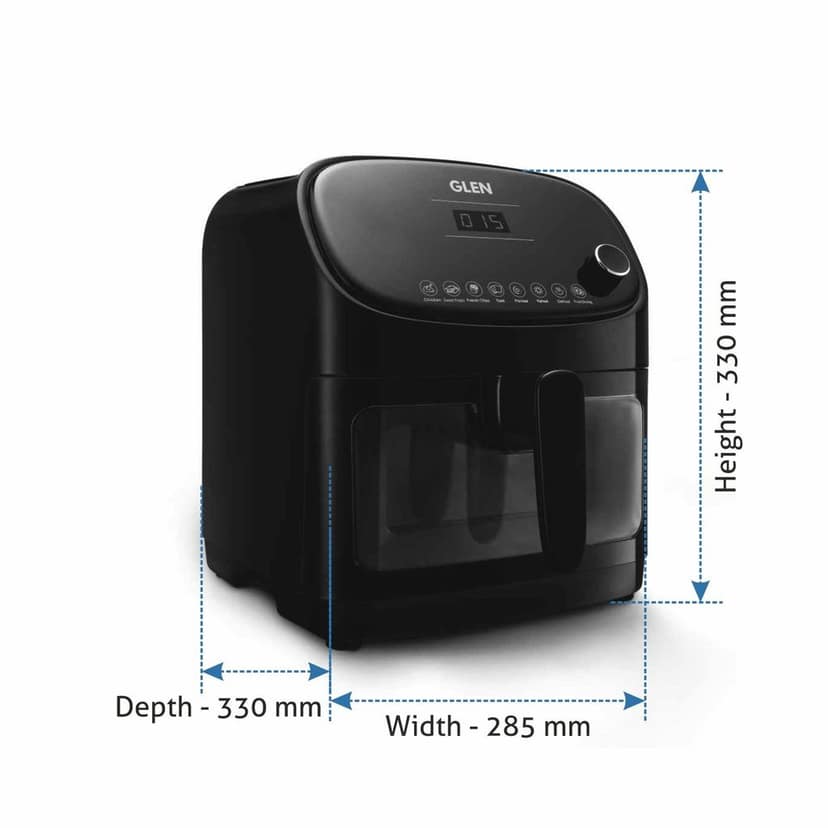Air Fryer, 5.5 Litre Digital Controls, 8 Pre Set Menu Timer, Temperature Control, 1350W -Black (3047 BL) view 2