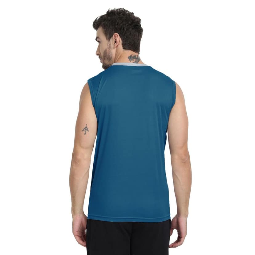 FTX Men Colorblock Round Neck Sleeveless Tshirt view 2