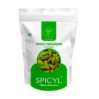 Spicyl Cardamom 7.5 mm to 8.0 mm Sizes, 2nd Quality Grade, Indian Green Cardamom, Whole Cardamom, Green Elaichi (Pack of 1) (Size - 1000 Gram) by Spicyl Cardamom Private Limited