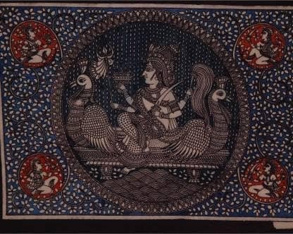 Garvi Gurjari Mata Ni Pachedi Natural Color Painting view 2