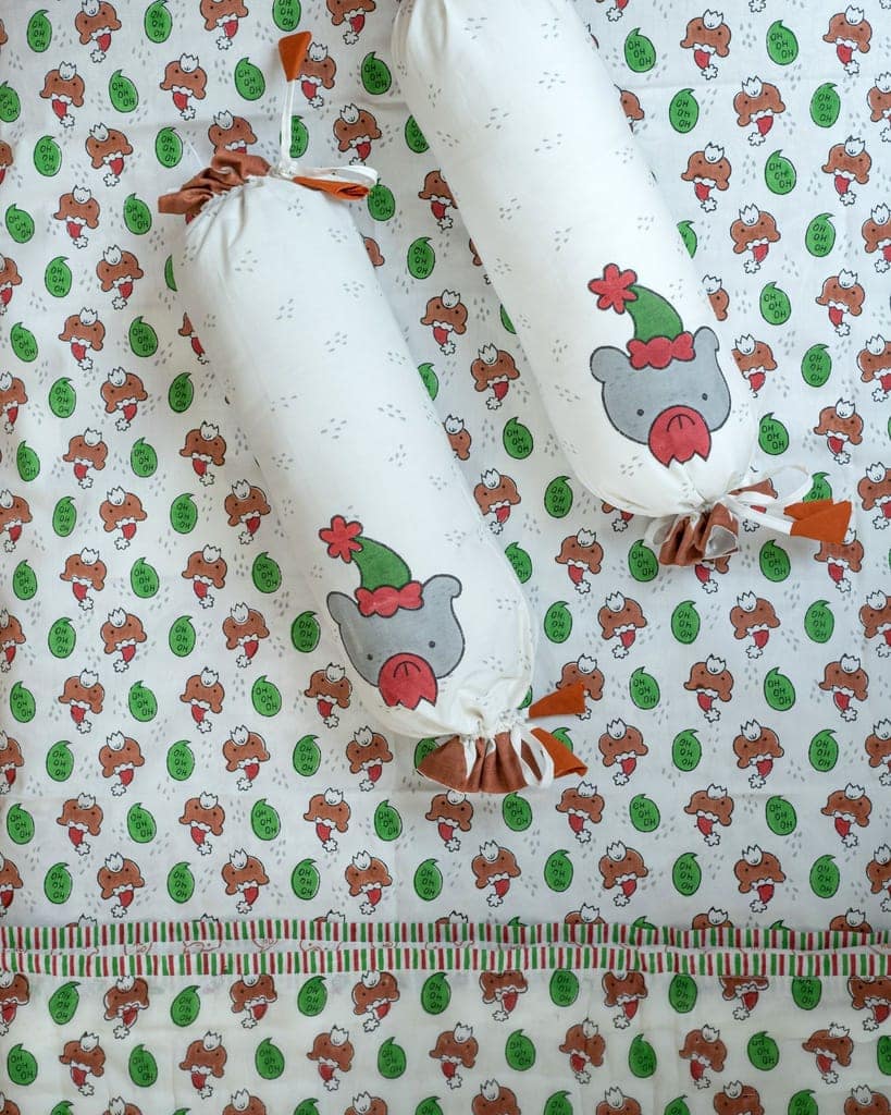 Playful Cartoon Pillow & Bolster Set by Aagaaz Jaipur view 2