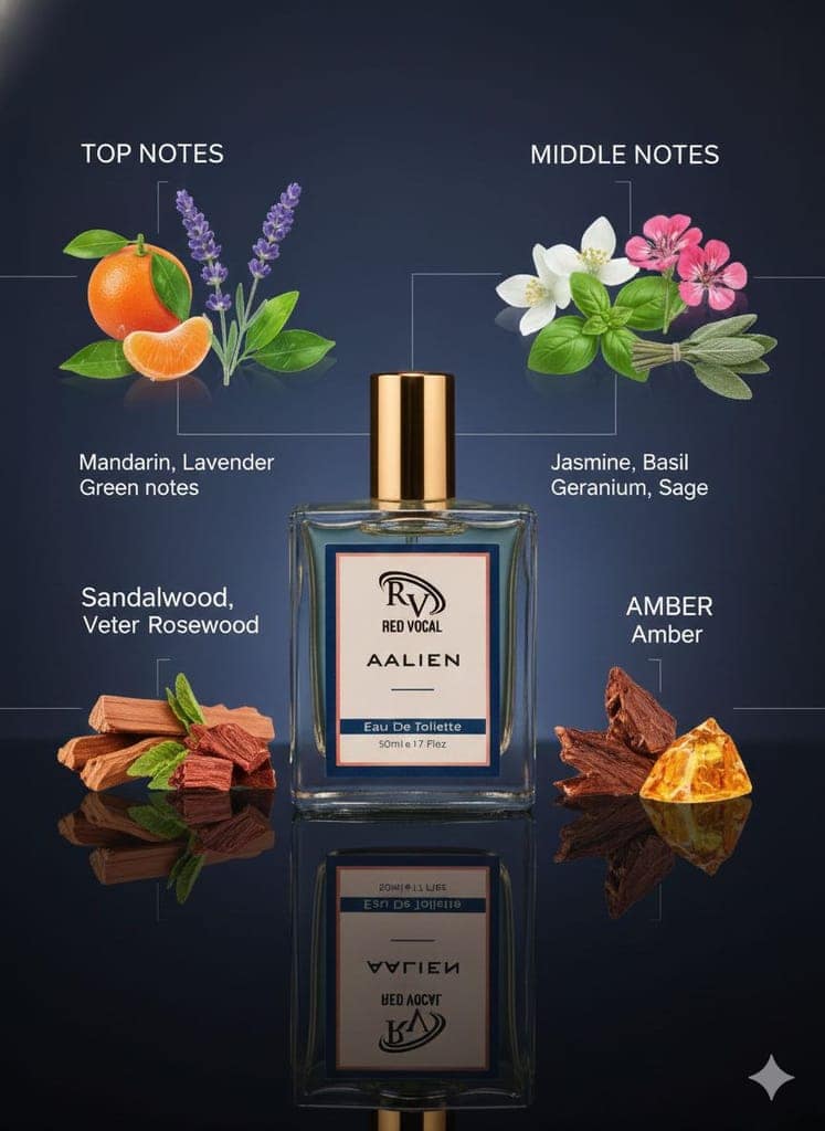Red Vocal Aalien & White Oud Saffron Luxury Perfume Duo | Unisex EDT | 2 x 50ml view 2