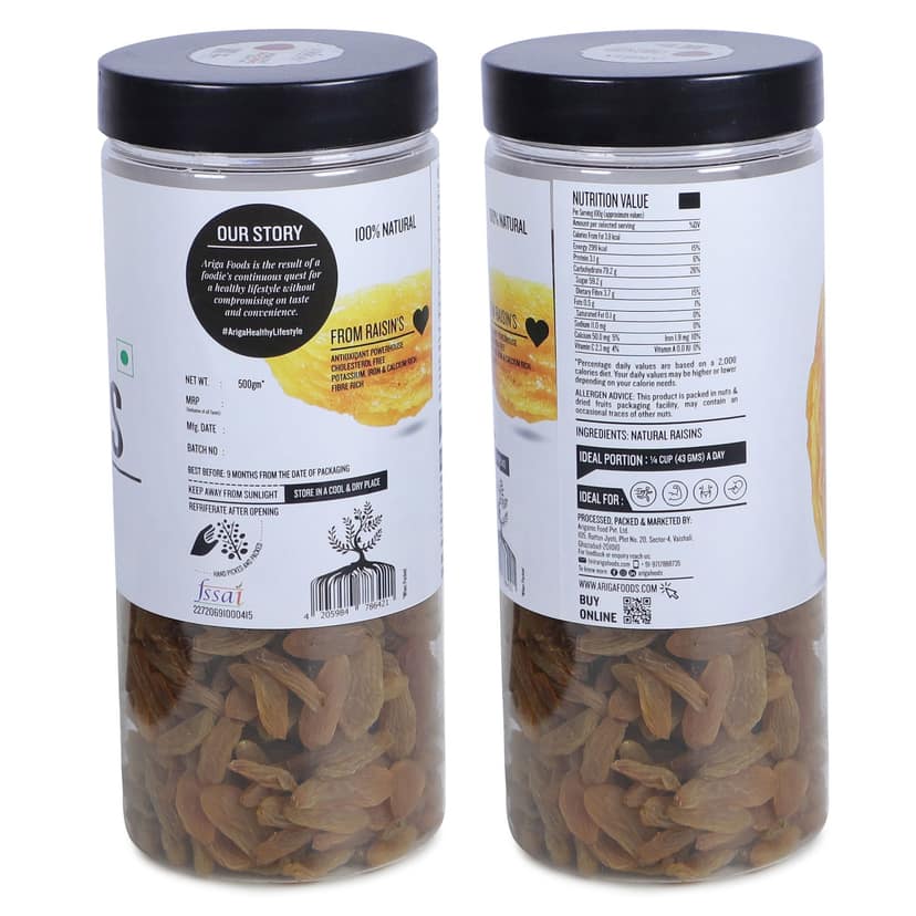 Ariga Foods King Sized Healthy & Nutritious 100% Natural Raisins (500 g) view 2