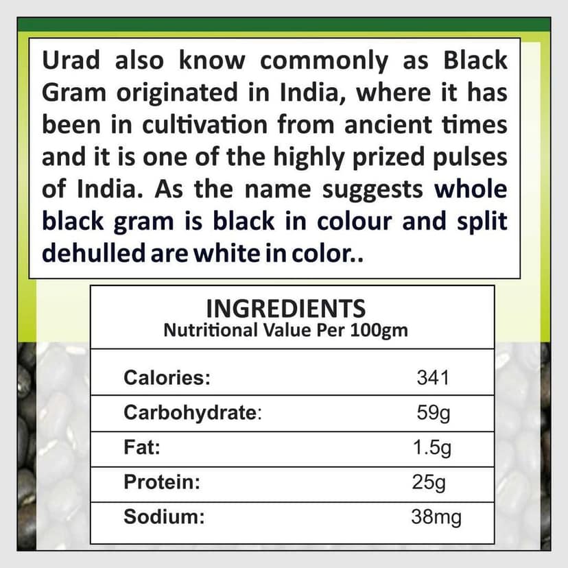 Black Urad Dal 5kg – Natural, Protein-Rich & Made by Farmers | Goldfarmer Krishi Producer. view 2