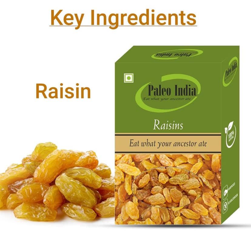 Paleo India 800gm Kishmish Raisins Naturally Sweet Seedless Juicy and Nutrient-Rich Dried Fruits | Perfect for Snacking Baking Cooking Gifting and Healthy Energy Booster view 2