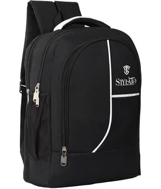 STYLATO White Polyester Backpack ( 22 Ltrs )