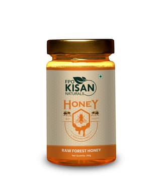FPO KISAN NATURALS 100% Pure Raw Forest Honey - 350g