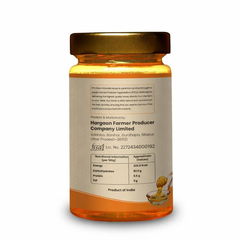 FPO KISAN NATURALS 100% Pure Raw Forest Honey - 350g view 2